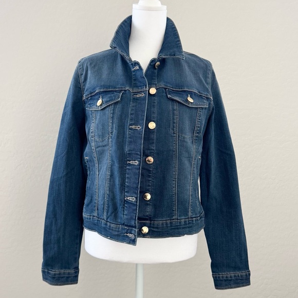Anne Klein Classic Phoenix Blue Denim Jacket - Picture 1 of 6
